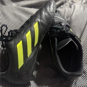 Adidas Boy’s Black and Green Soccer Shoes